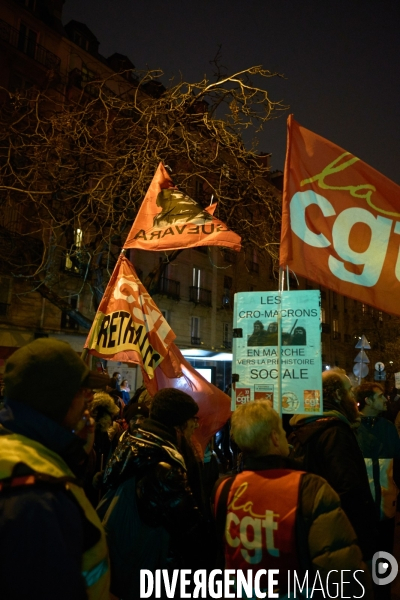 Manifestation contre la réforme des retraites le 05 Décembre 2019 à Paris