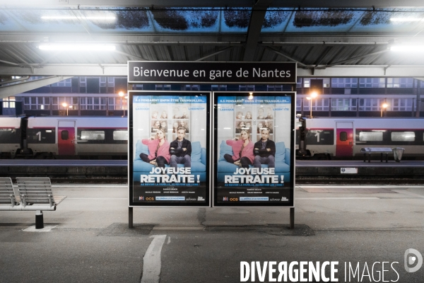 Jour de grève à la gare SNCF de Nantes