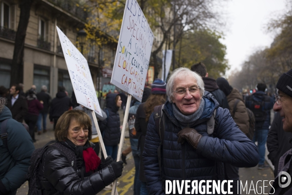 Manifestation contre la reforme des retraites a paris.