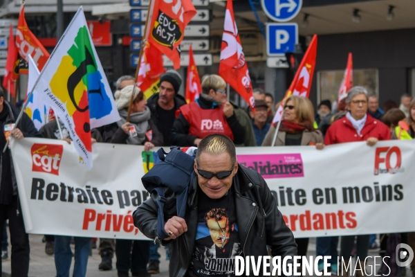 Manifestation contre la réforme des retraites à Valence