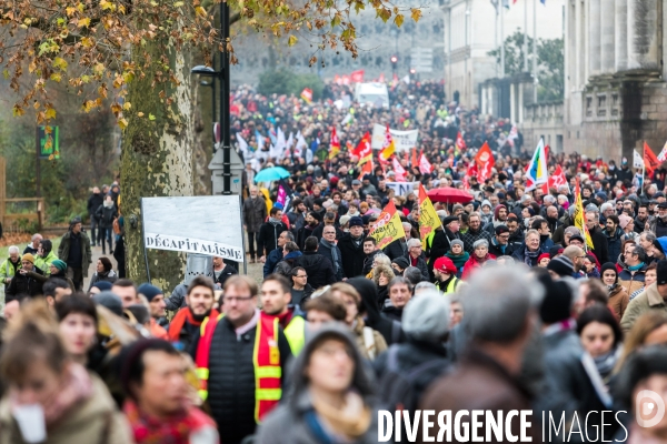 Manifestation contre la réforme des retraites à Nantes