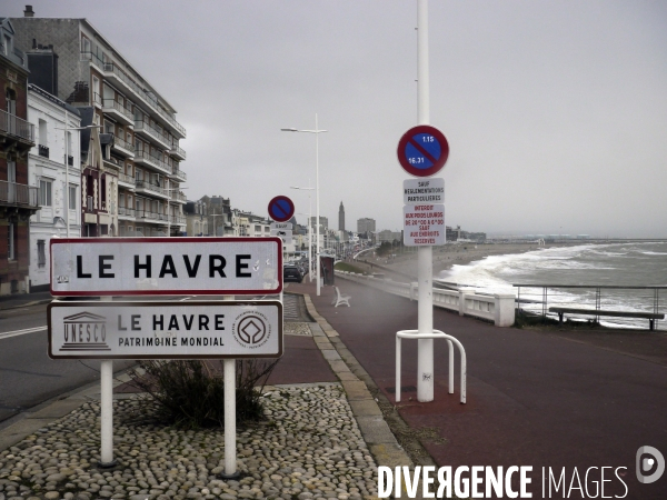 Illustration le Havre dans le vent