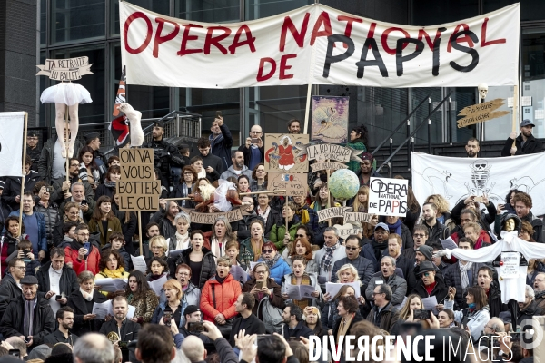 Manifestation retraites Opera Bastille Paris