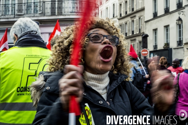17.12.2019, Paris - Manifestation contre la reforme des retraites