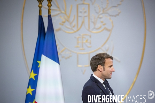 Emmanuel Macron presente ses voeux à la presse