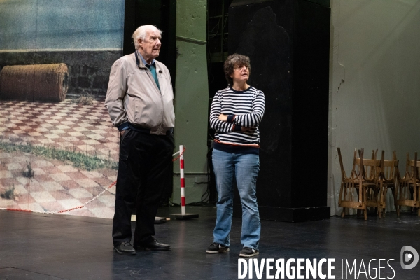 Marie-José Maliis et Alain Badiou, au Théâtre de la Commune, à Aubervilliers