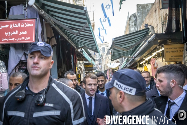 Emmanuel Macron à Jerusalem, Israel et Palestine