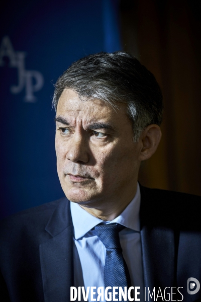 Olivier Faure , premier secretaire du Parti Socialiste ,  invité de l AJP