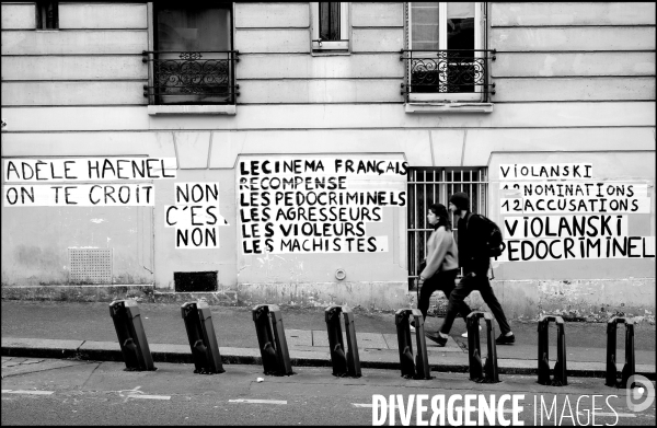 Devant la FEMIS, des affiches dénoncent les nominations des César 2020