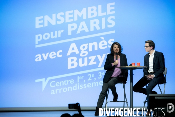 Agnès BUZYN en meeting avec Pacôme RUPIN.