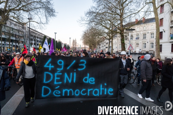 Manifestation contre le recours au 49.3 à Nantes