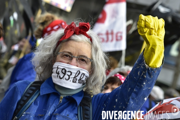 Manifestation contre le 49.3 de la réforme des retraites du 3 Mars 2020, à Paris. Demonstration against pension reform and 49.3.