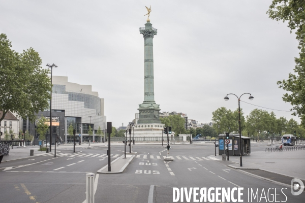 Paris vide, 48eme jour de confinement contre le covid 19.
