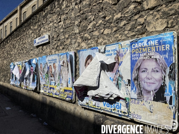 Entre-2-tours: affichage électoral déconfit sous confinement!