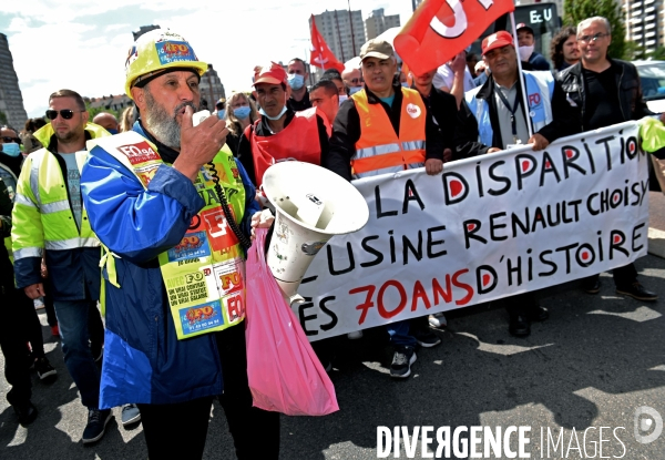 Manifestation contre la fermeture de l usine renault de Choisy le roi