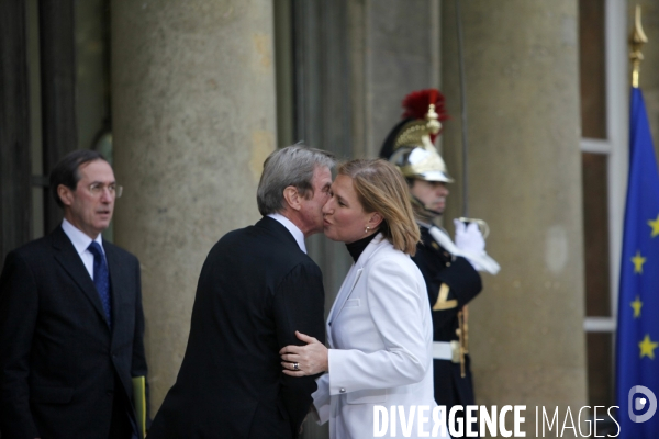 Tzipi Livni rencontre Nicolas Sarkozy au Palais de l Elysee
