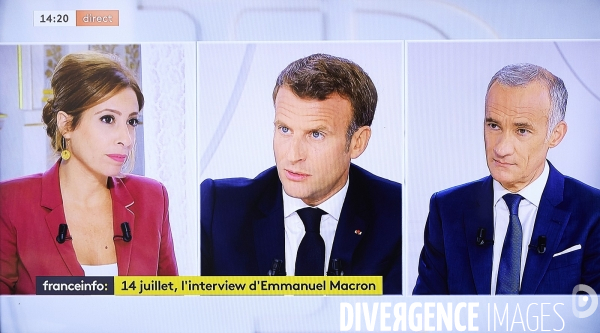 Le president Emmanuel Macron Interview du 14 juillet 2020