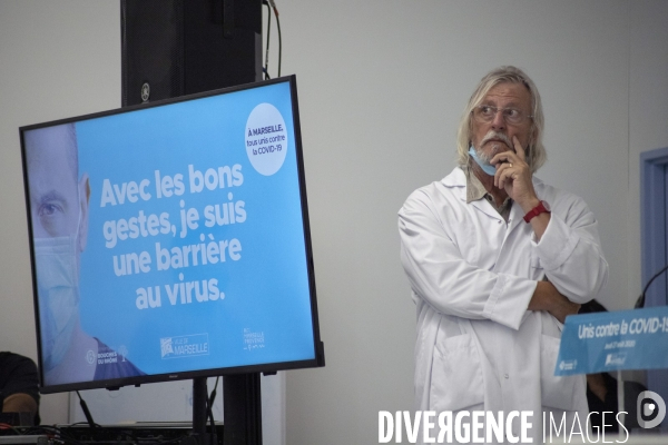 Conférence de presse sur l épidémie de Covid-19 à Marseille