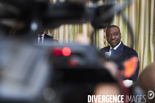 Guillaume Soro, côte d ivoire,  en conférence de presse