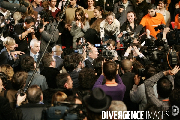 Meeting du candidat centriste François Bayrou au Zenith de Paris