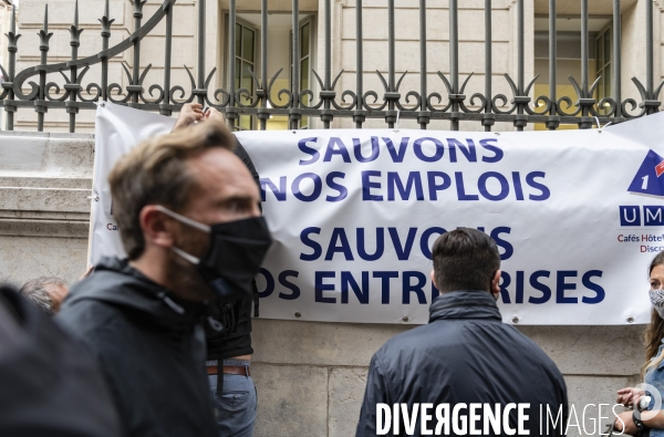 Marseille, manisfestation des restaurateurs et cafetiers contre les nouvelles mesures sanitaires