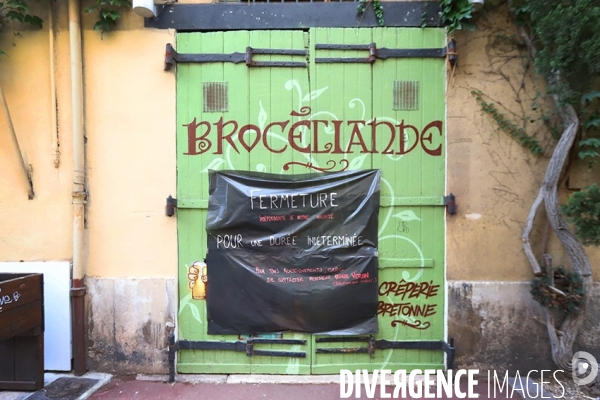 Bars et restaurants fermés à Marseille