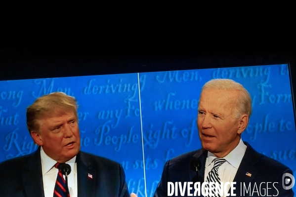 Donald Trump, Joe Biden. Débat télévisé pour l élection présidentielle.