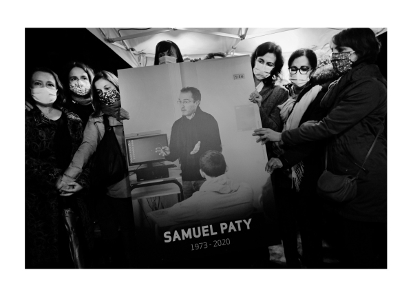Marche blanche en hommage a la memoire de samuel paty
