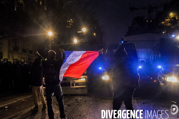 Demonstrate against The global security law. Paris