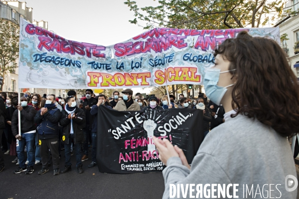 Manifestation contre la loi de securite globale. 28112020. Paris.