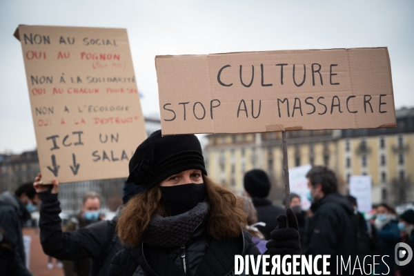Genève - Manifestation - Pour une sortie de crise solidaire, sociale, culturelle, féministe et écologique
