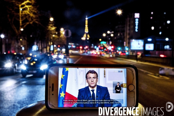 Voeux 2020 aux français du president Emmanuel Macron