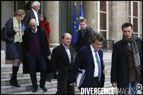 Nicolas Sarkozy recoit les ONG ecologistes