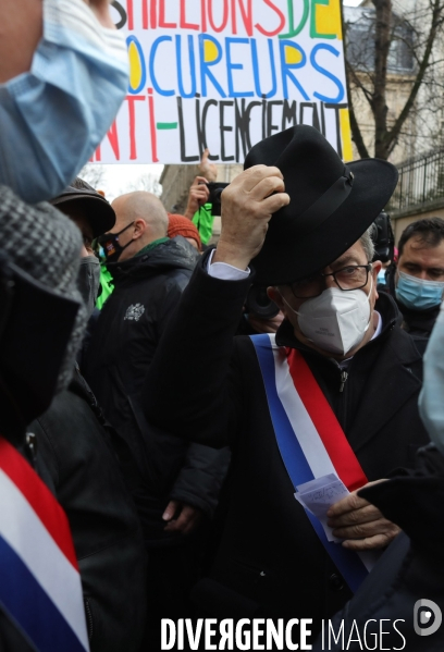 Paris, Manifestation pour l emploi , les libertés et gilets jaunes