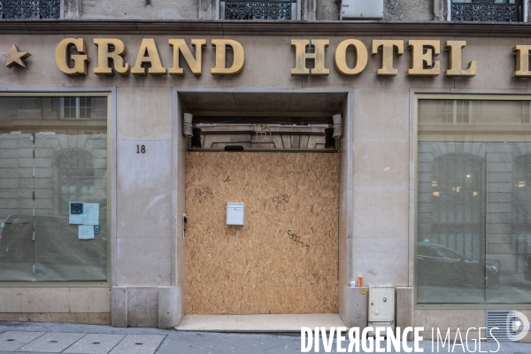 Fermeture des commerce et hotel a paris