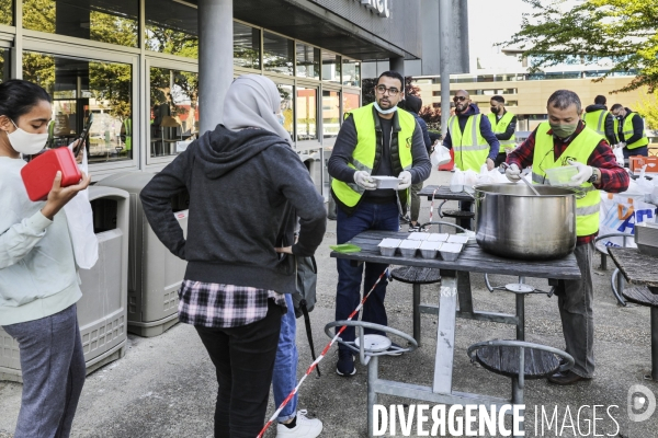 L association  Rassemblement des Musulmans de Pessac  organise une distribution alimentaire sur le campus de Talence