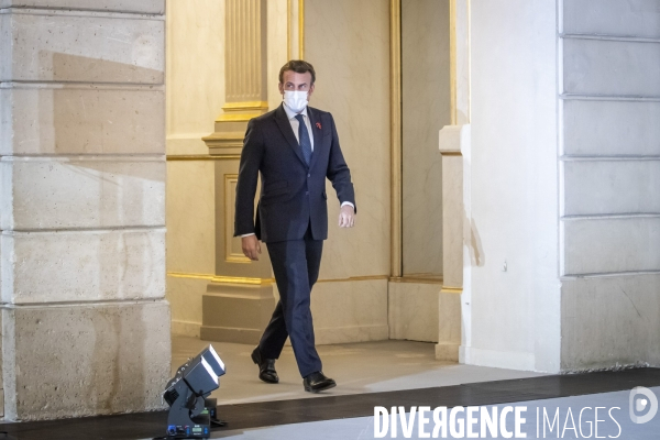 Emmanuel Macron, Conseil européen, conference de presse