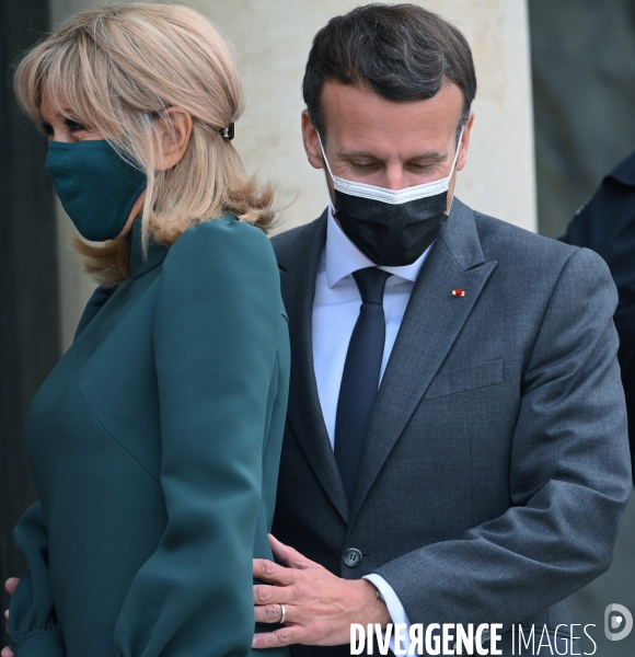 Emmanuel Macron avec Brigitte Macron