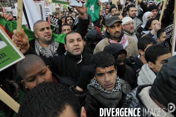 Manifestation de soutien au peuple palestinien à Parisle 10 Janvier 2009