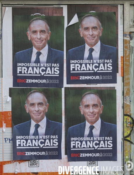 Affiche de campagne et slogan pour la campagne presidentielle d eric zemmour