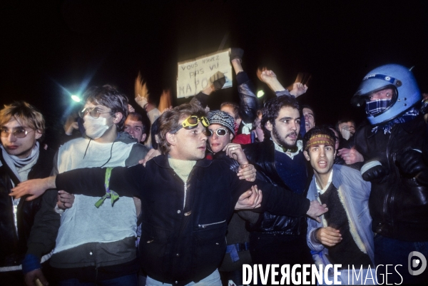 Années 80: Manifestations contre la loi Devaquet