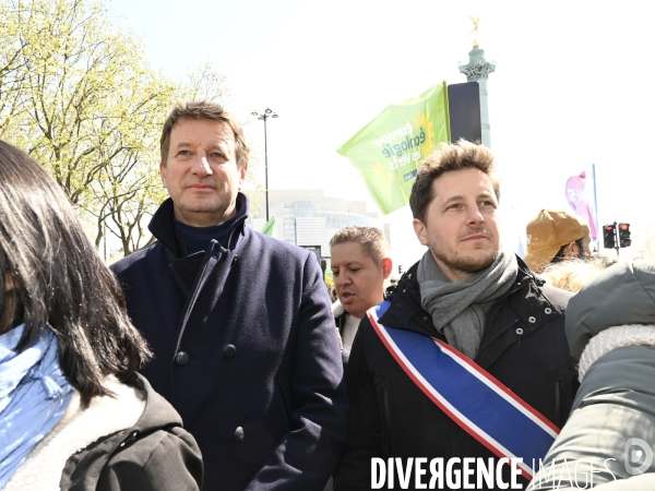 Europe Ecologie les Verts à la Marche pour le futur 2022, le 9 avril à Paris. Walk for the future.