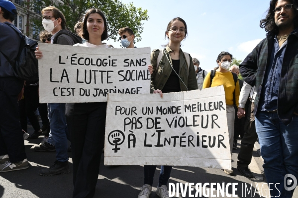 Journée de manifestation du 1er mai 2022 à Paris.