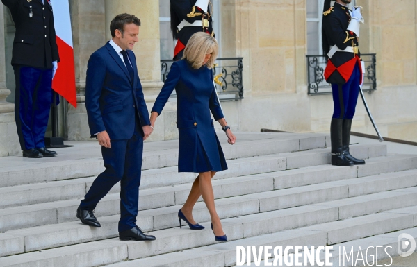 Emmanuel Macron avec Brigitte Macron