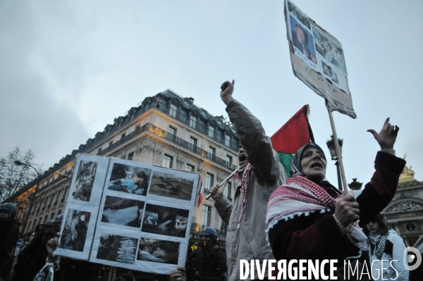 Manifestation de soutien aux palestiniens de Gaza, Paris