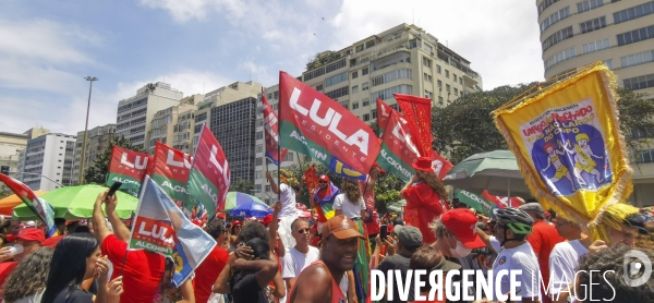 Rassemblement militants pro lula a rio de janeiro