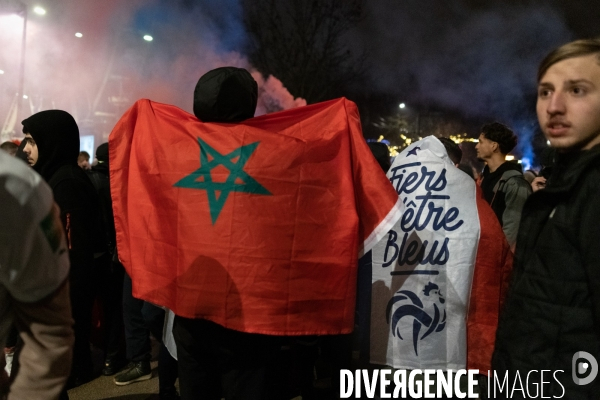 Scenes de liesse foot France Maroc