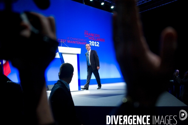 Francois Hollande en meeting a Evry, 22/02/2012