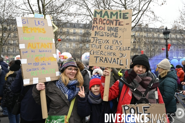 Manifestation contre la reforme des retraites, paris