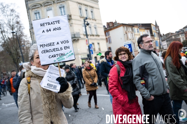 Toulouse : 1ere manifestation contre la reforme de la retraite